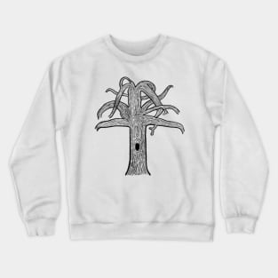 Simple Dark Tree, Spooky Tree Crewneck Sweatshirt